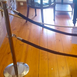 Krom gümüş Tören Sergi ve vip bariyeri çift halatli