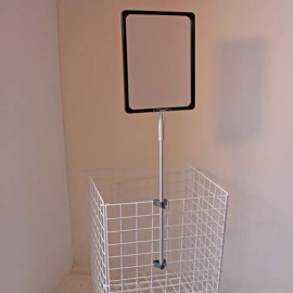 Vidalı tel sepet çerçeve takımı (poster etiket standı)