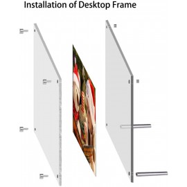 Pleksi  metal ayakli çerçeve